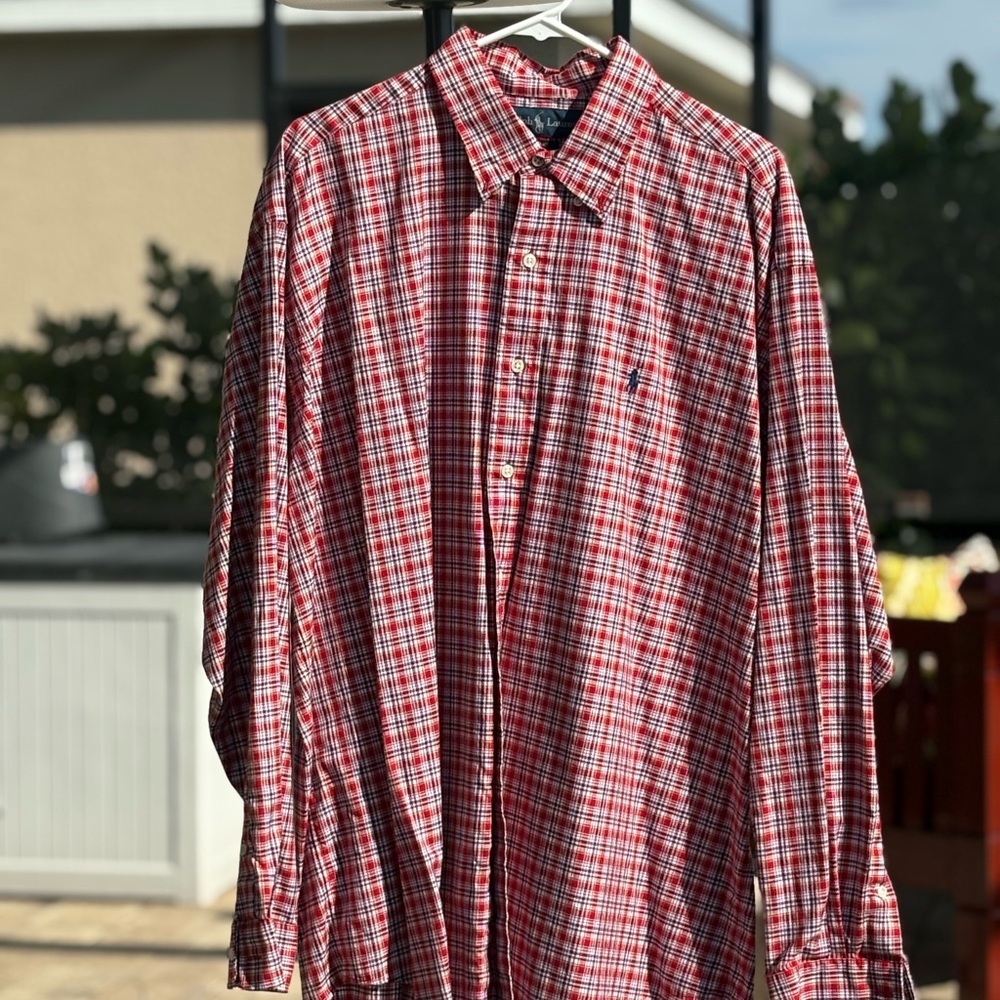 Ralph Lauren | Men’s Blake Fit Red Plaid Button-Down | Mint Condition | XL